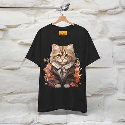 "Mr. Meow" Elegante T-shirt con gatto per uomo e donna | 100% cotone*