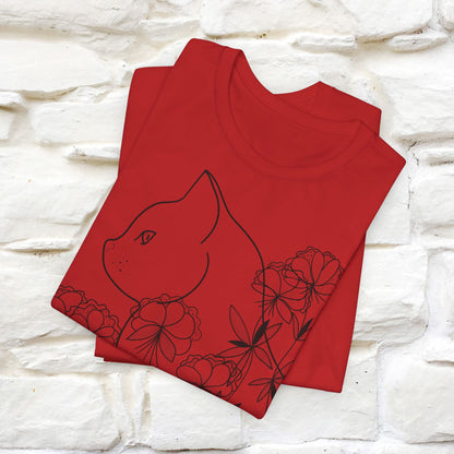 "Cat Flower !" Cat T-Shirt for Men & Women | 100% Cotton*