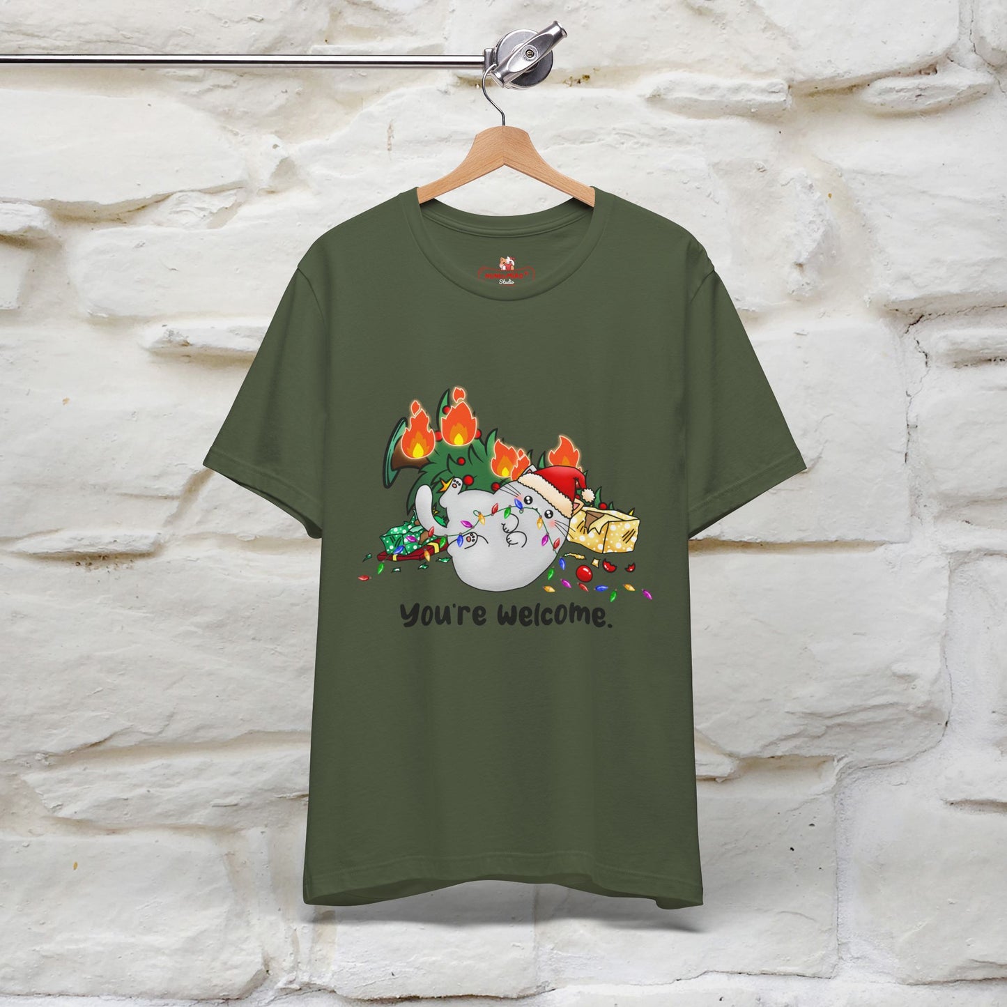 You're Welcome | Sarcastic Cat Christmas Shirt for Men & Women | 100% Cotton*