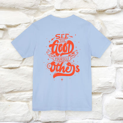 "See the Good in Yourself and Others" Cat T-Shirt | Front & Back Design | Nunu&Miao Studio