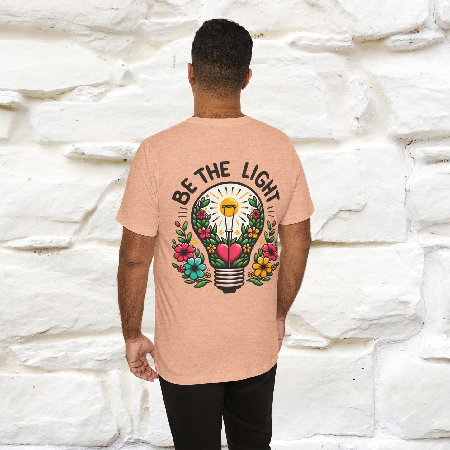 "Be The Light" Cat T-shirt for Men & Women | 100% Cotton* | Cat Lover Tee | Front & Back Design