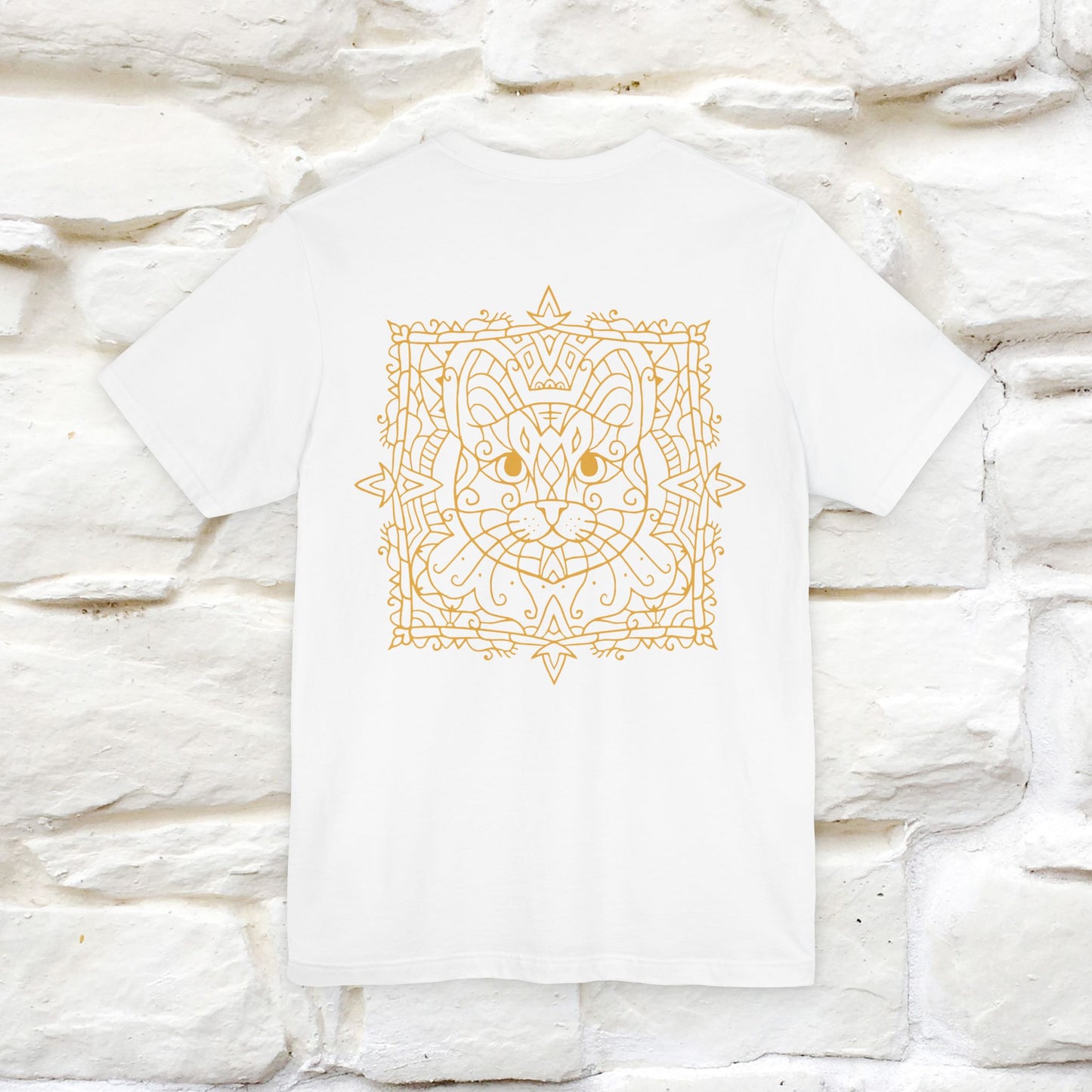 "Mandala Cat'' Cat T-Shirt Front and Back Design | Nunu&Miao Studio