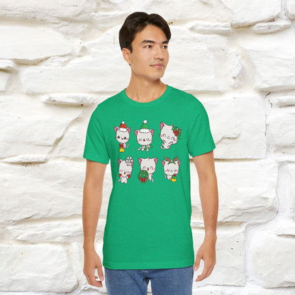 Christmas Cats T-Shirt | Festive Cat T-Shirt for Men & Women | 100% Cotton*