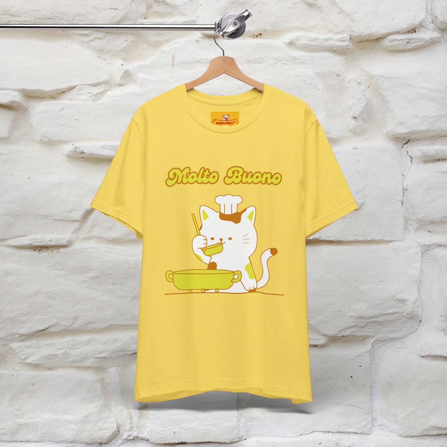 “Molto Buono Cat T-Shirt | Italian-Inspired Cat Shirt for Men & Women | 100% Cotton”