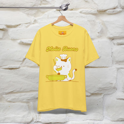 “Molto Buono Cat T-Shirt | Italian-Inspired Cat Shirt for Men & Women | 100% Cotton”