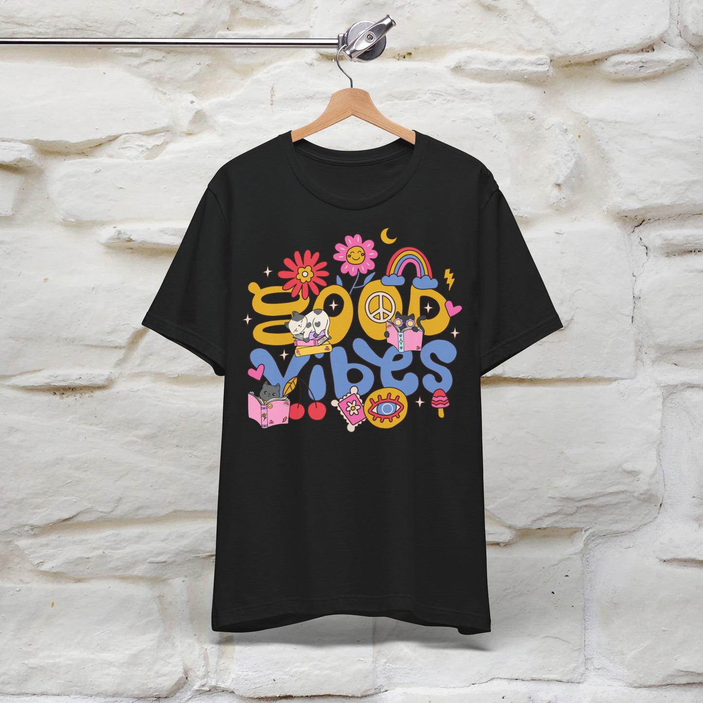 ''Good Vibes'  Cat T-shirt for Women 100% Cotton*