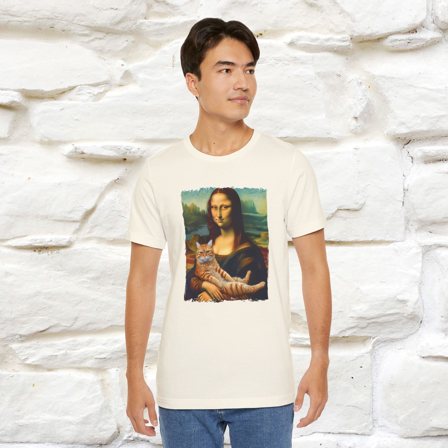 Mona Lisa’s Cat T-Shirt | Classic Art-Inspired Cat Tee for Men & Women | 100% Cotton