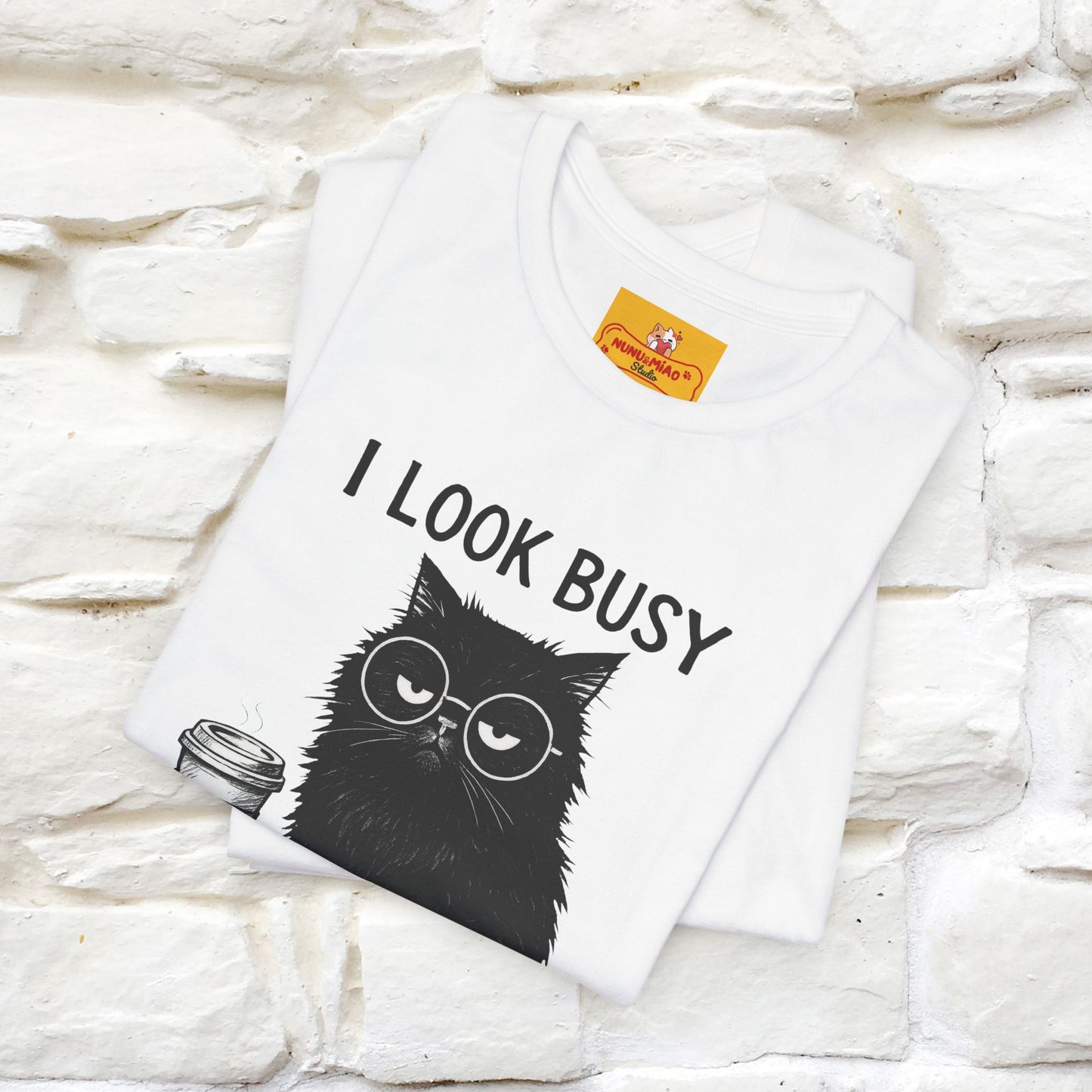"I Look Busy But I'm Just Overwhelmed" |Cat T-Shirt | Nunu&Miao Studio