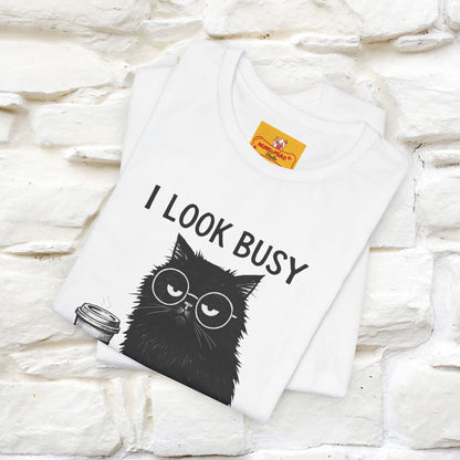 "I Look Busy But I'm Just Overwhelmed" |Cat T-Shirt | Nunu&Miao Studio