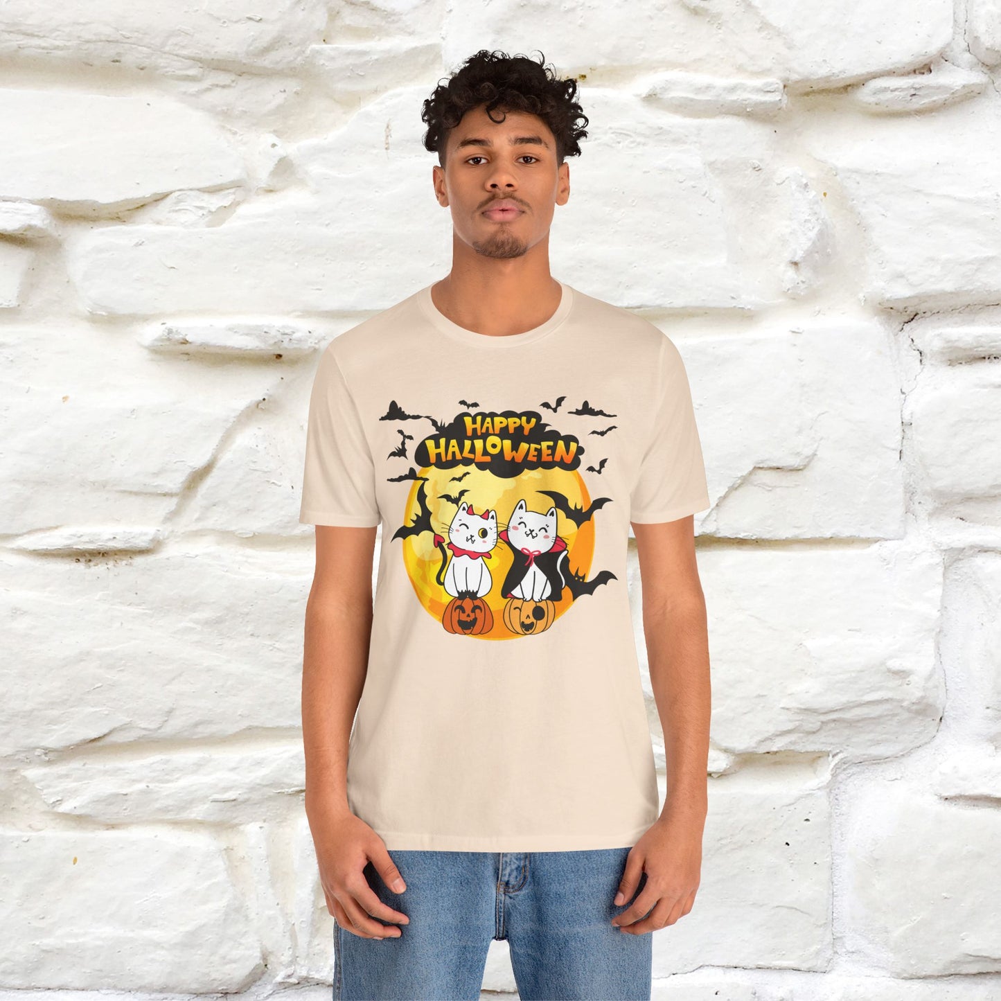 "Happy Halloween Cat Couple " Cat  T-shirt |Nunu&Miao Studio - Nunu&Miao Studio