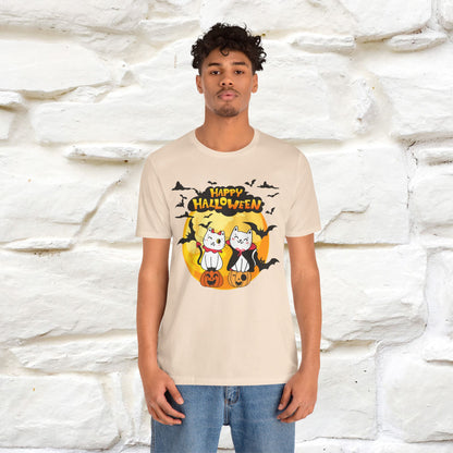 "Happy Halloween Cat Couple " Cat  T-shirt |Nunu&Miao Studio - Nunu&Miao Studio