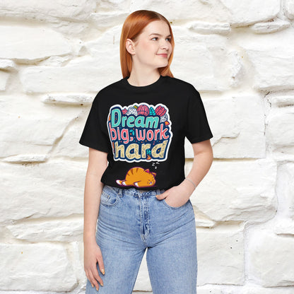 ''Dream Big Work Hard '' T-shirt for Women 100% Cotton* - Nunu&Miao Studio