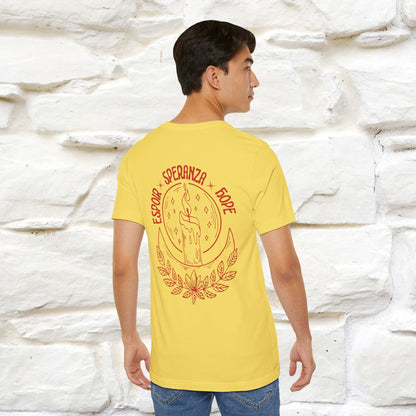 "Espoir Speranza Hope'' Cat T-Shirt Front and Back Design | Nunu&Miao Studio