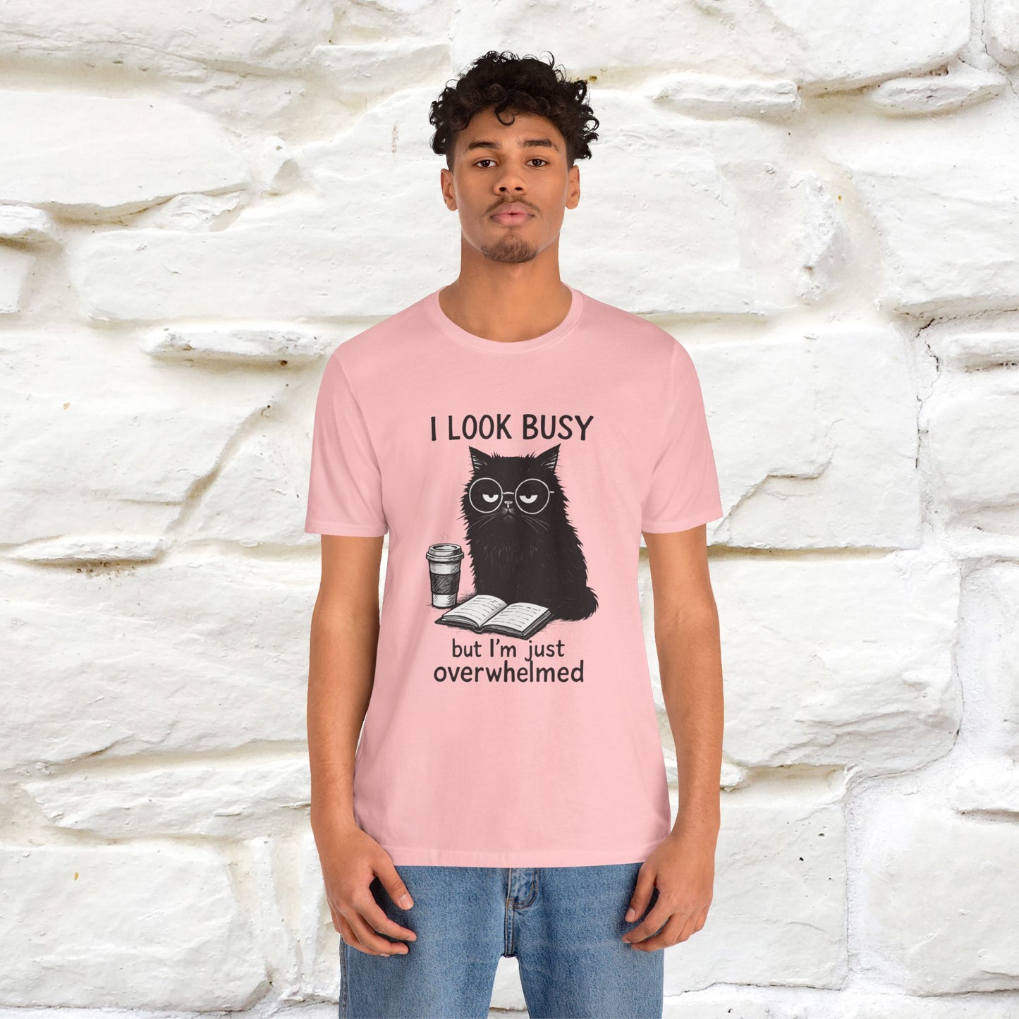 "I Look Busy But I'm Just Overwhelmed" |Cat T-Shirt | Nunu&Miao Studio