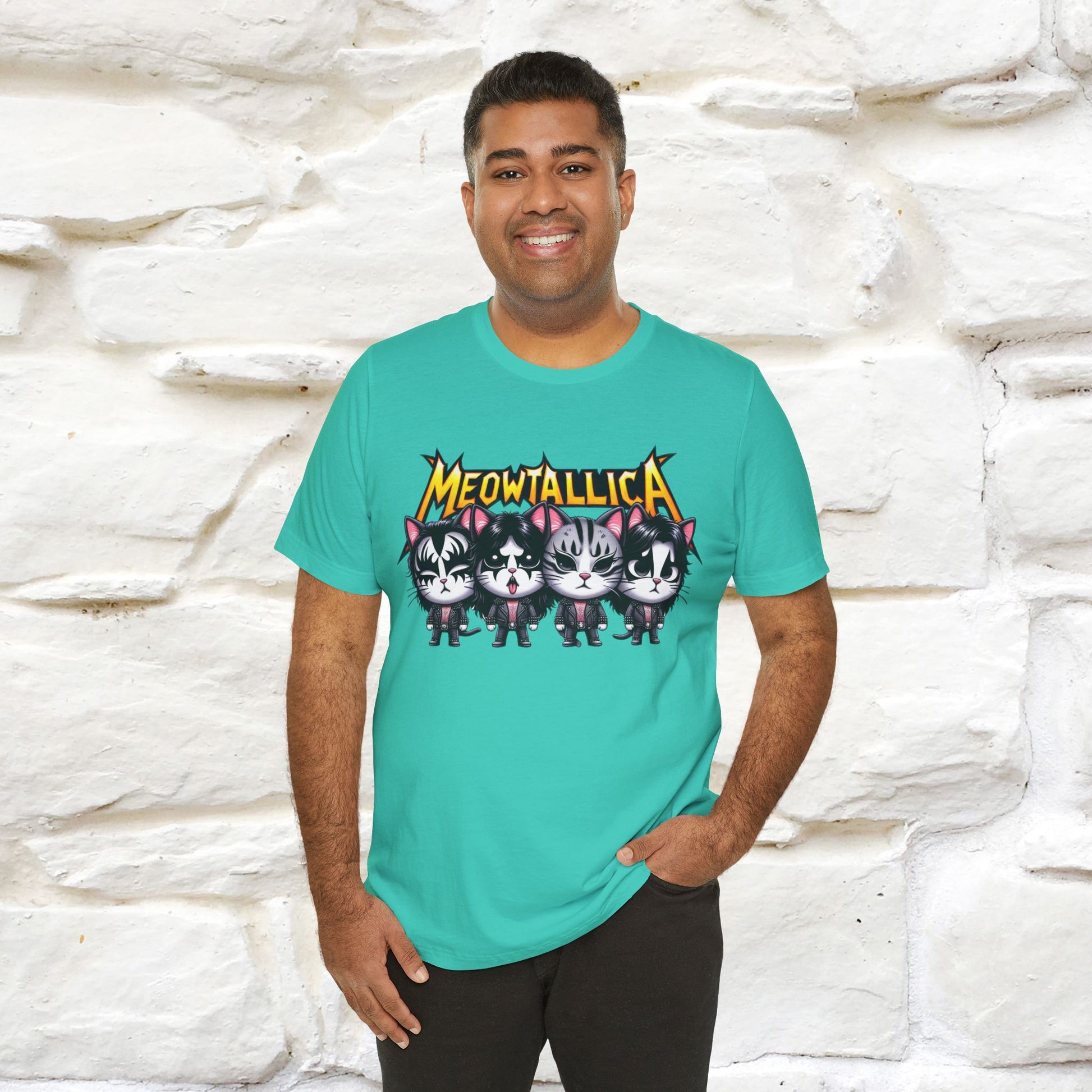Meowtallica T-Shirt | Rock-Inspired Cat Tee| Nunu&Miao Studio - Nunu&Miao Studio