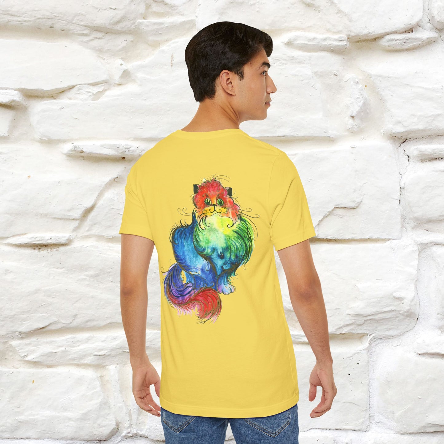 "Il Pittore'' Cat T-Shirt Front and Back Design | Nunu&Miao Studio