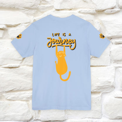 "Life Is A Journey'' Cat T-Shirt | Front & Back Design | Nunu&Miao Studio
