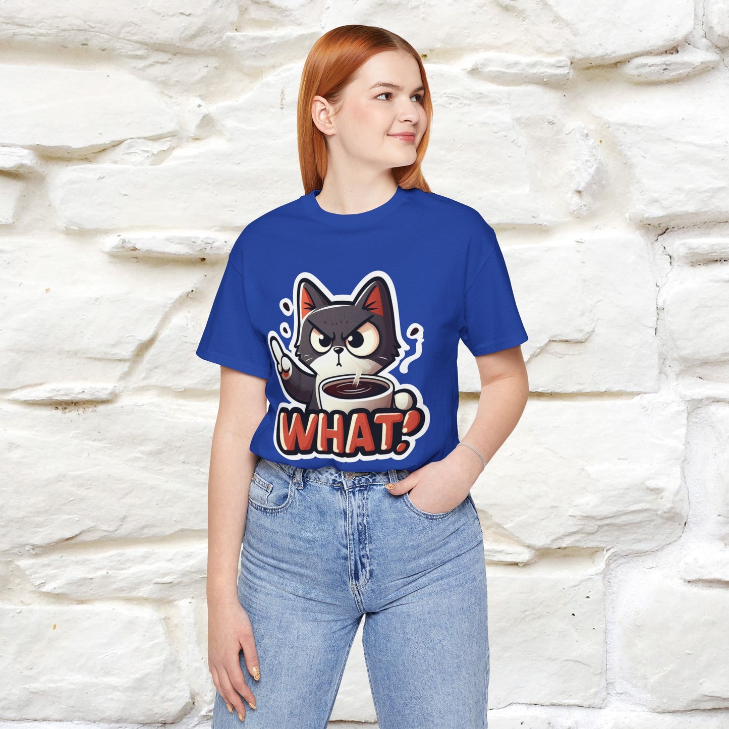 "What" Cat T-Shirt for Men & Women | 100% Cotton* | Cattitude Tee