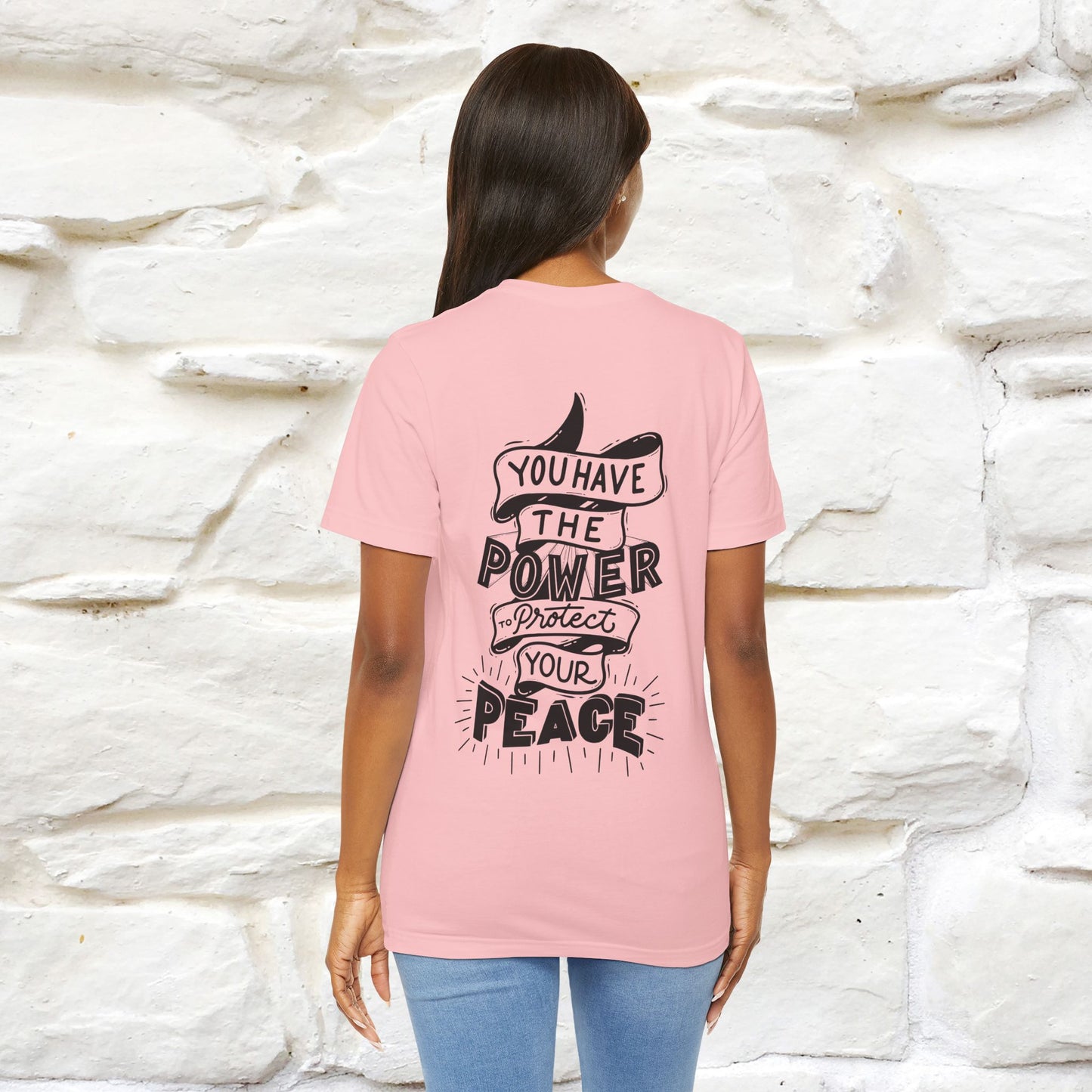 "You Have the Power to Protect Your Peace" Cat T-Shirt for Men & Women | Front & Back Design | 100% Cotton*