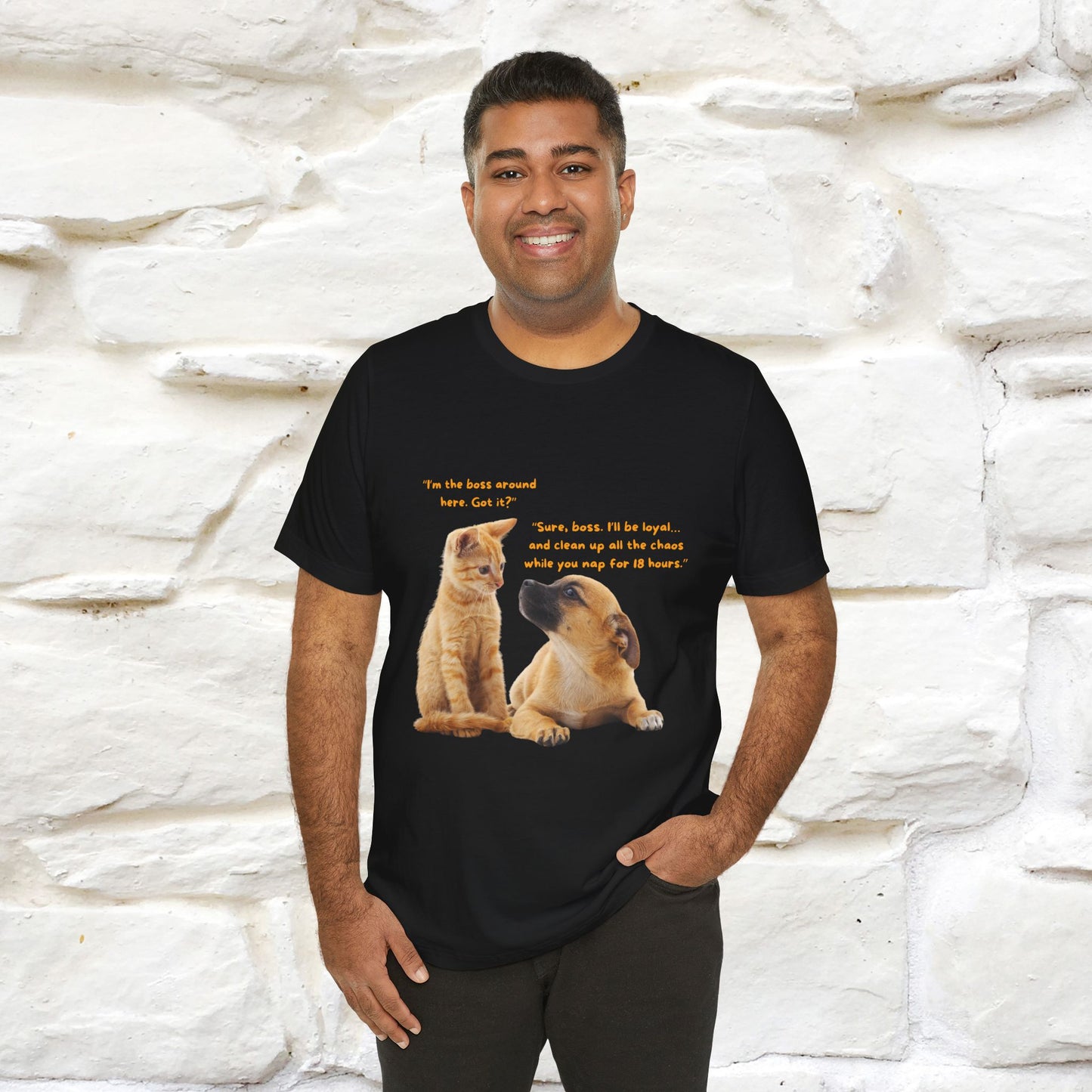 ''I am The Boss Here'' Funny Cat T-shirt for Men and Women  100% Cotton*