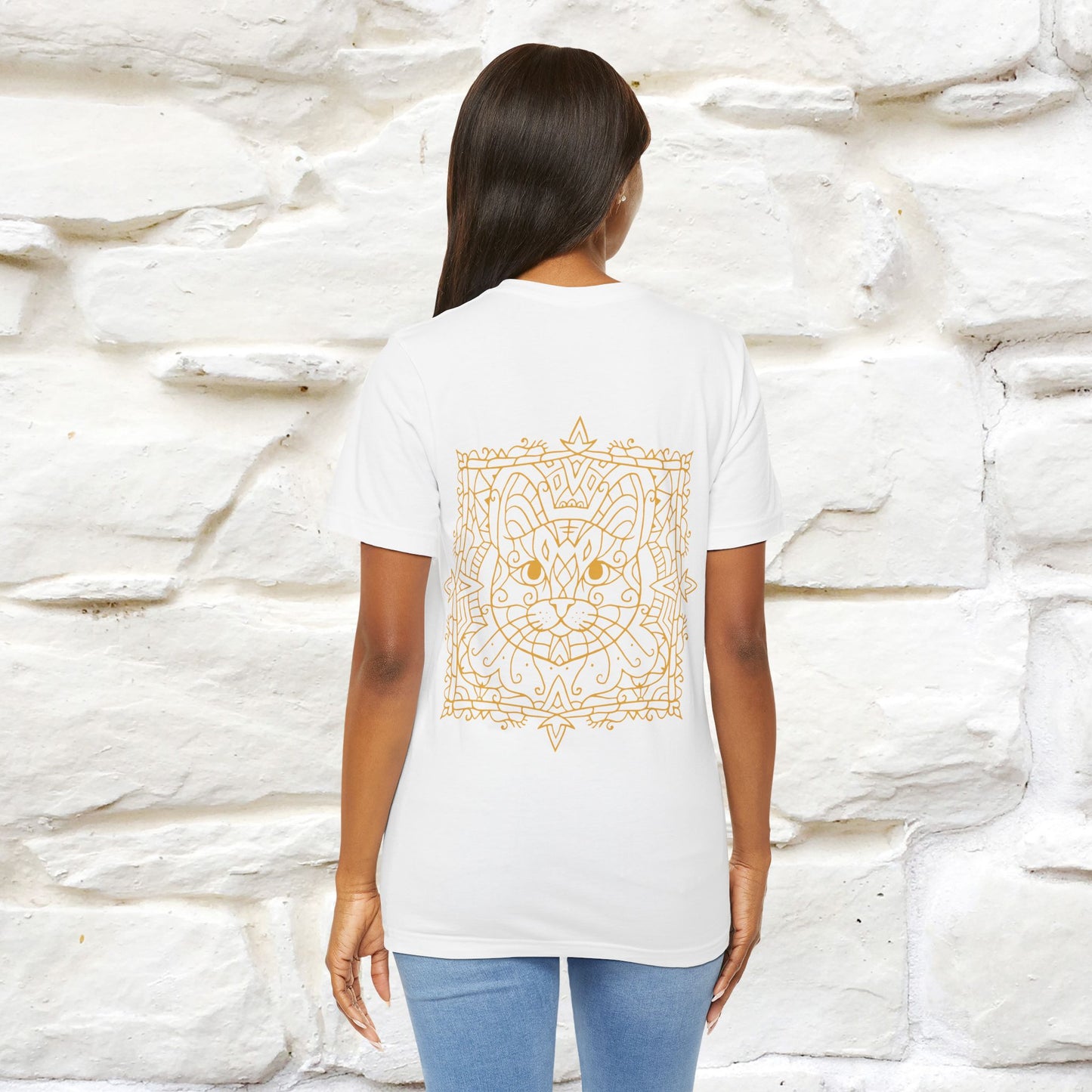 "Mandala Cat" Cat T-Shirt for Men & Women | Front & Back Design | 100% Cotton* 🐾