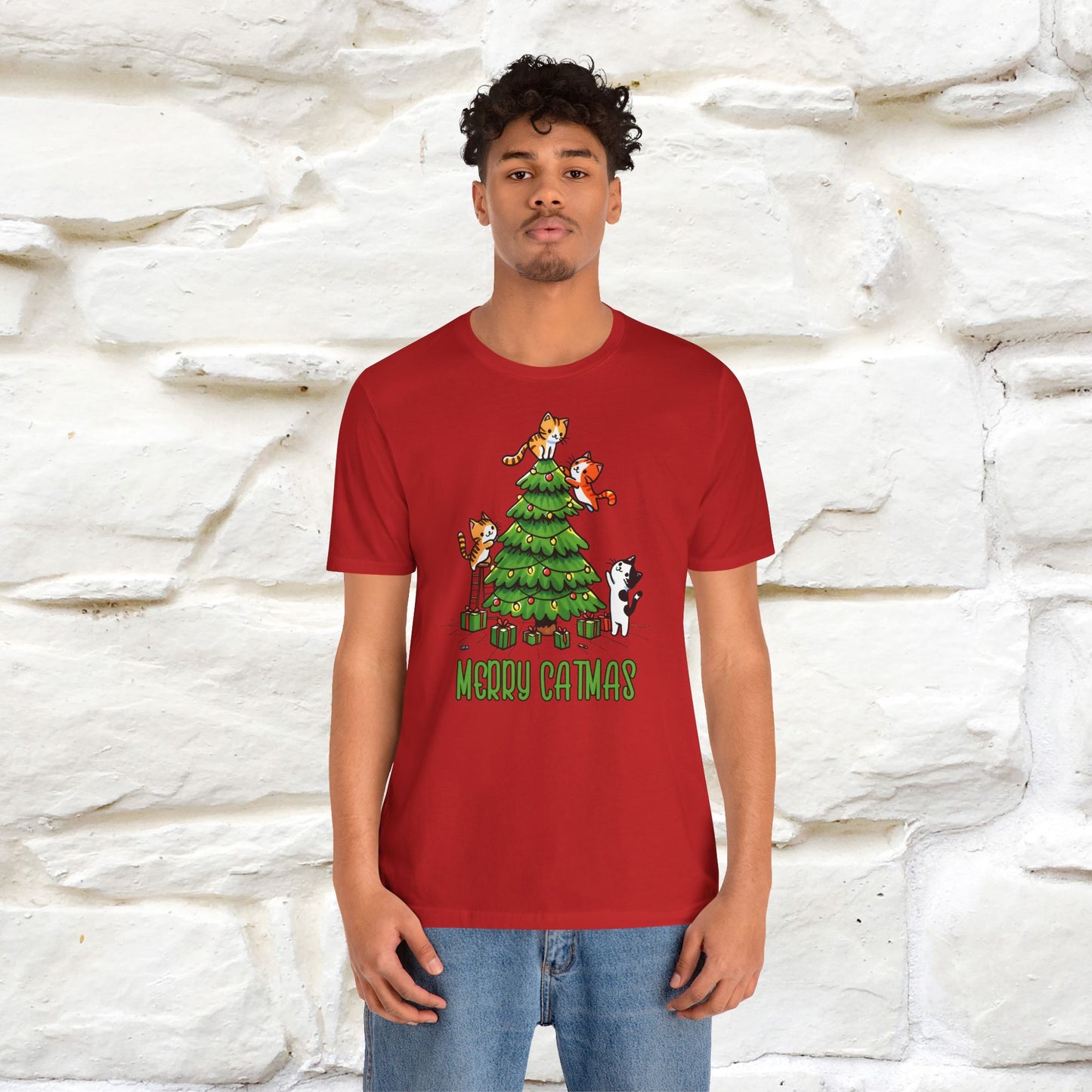 Merry Catmas | Cattitude Christmas Shirt for Men & Women | 100% Cotton*