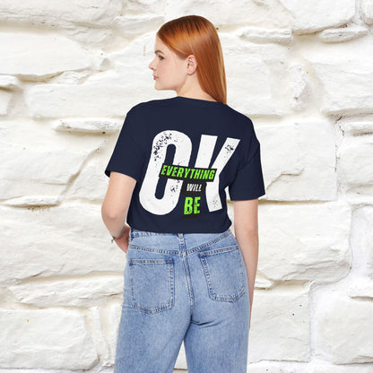 ''Everything Will Be Ok '' Cat T-Shirt Front and Back Design | Nunu&Miao Studio