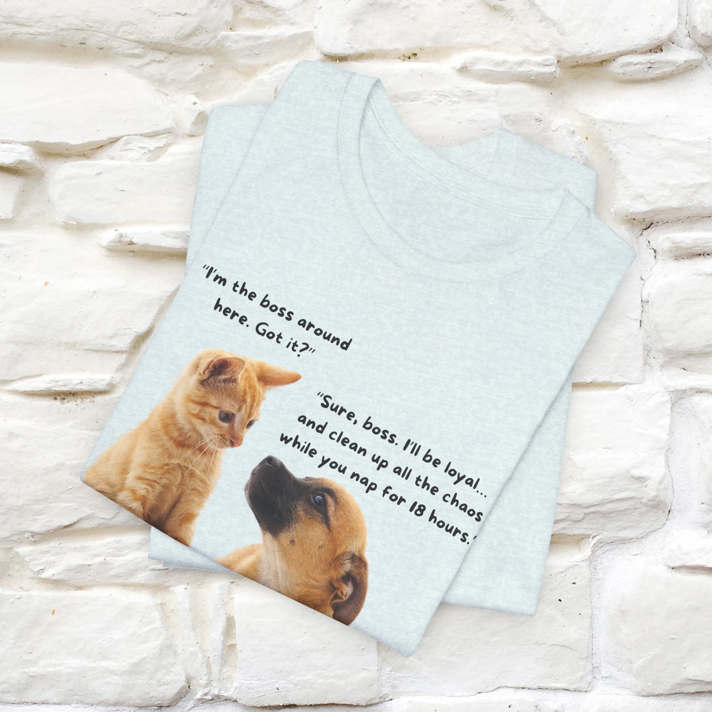 ''I am The Boss Here'' Funny Cat T-shirt for Men and Women  100% Cotton*