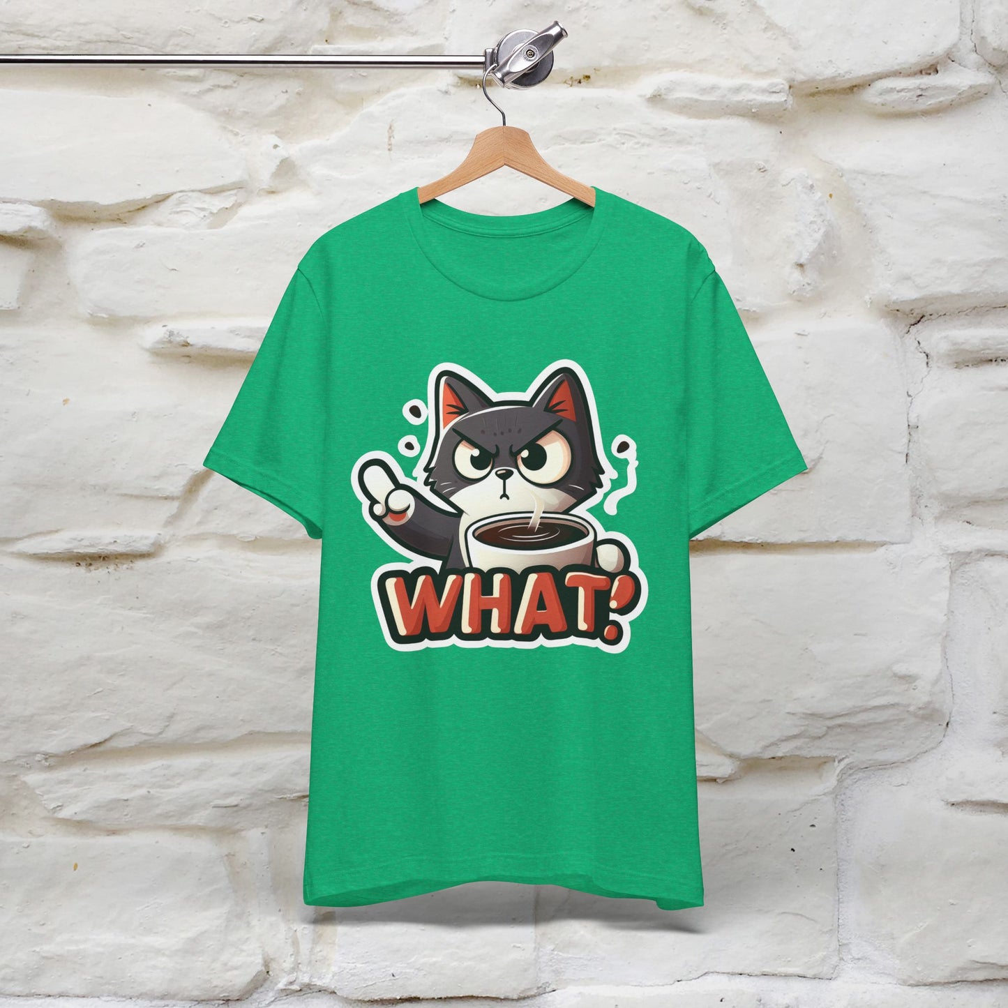 "What" Cat T-Shirt for Men & Women | 100% Cotton* | Cattitude Tee