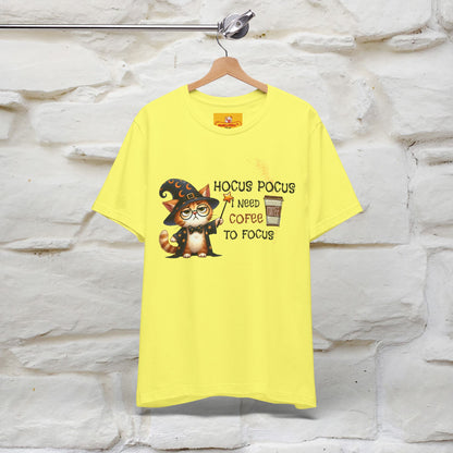 ''Hocus Pocus I Need Coffe To Focus'' Funny Cat Shirt | Nunu&Miao Studio
