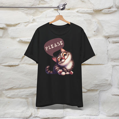 ''Please' Cat T-shirt for Women 100% Cotton* - Nunu&Miao Studio