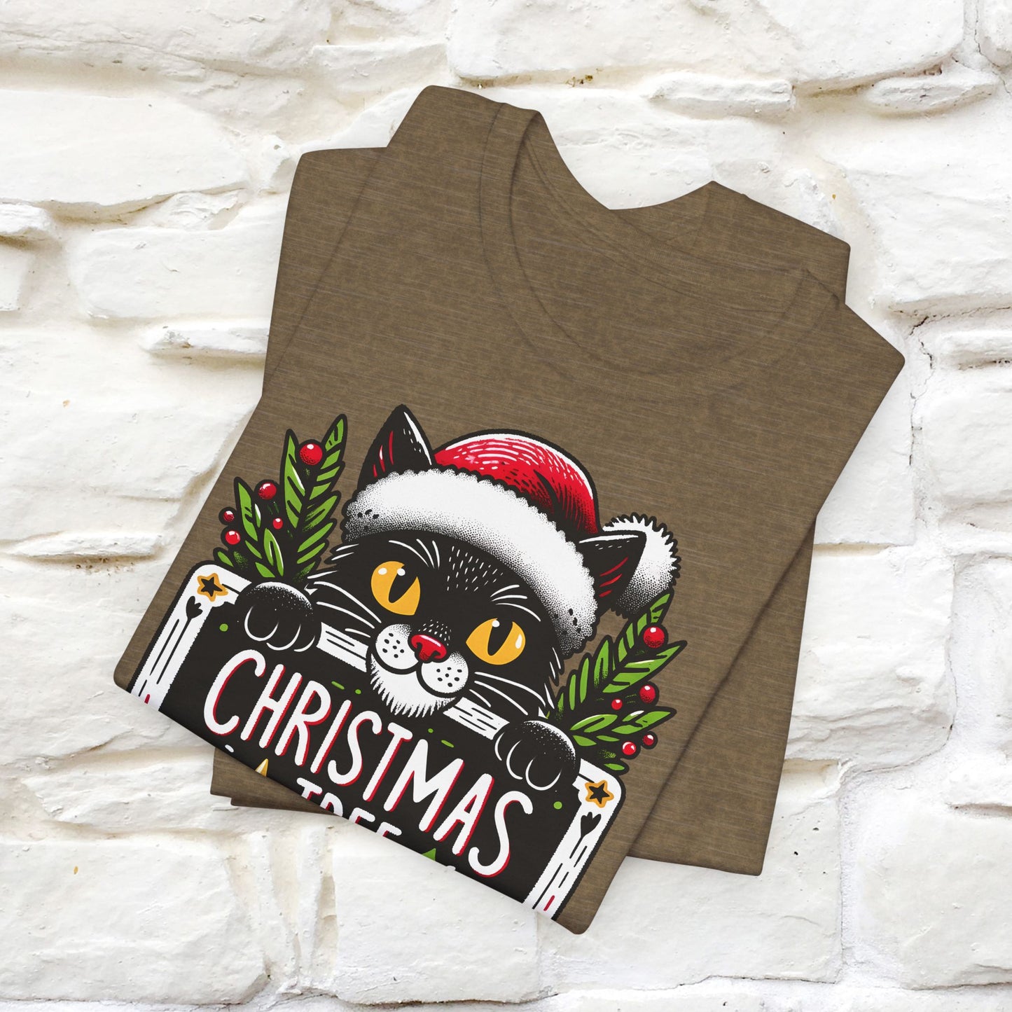 Christmas Tree Killer | Festive Cat Christmas Shirt for Men & Women | 100% Cotton*