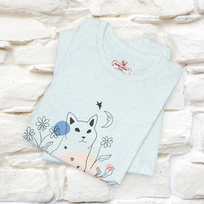 "Night Garden Cat T-Shirt for Men & Women | 100% Cotton* | Enchanting Cat Lover Tee 🐾"