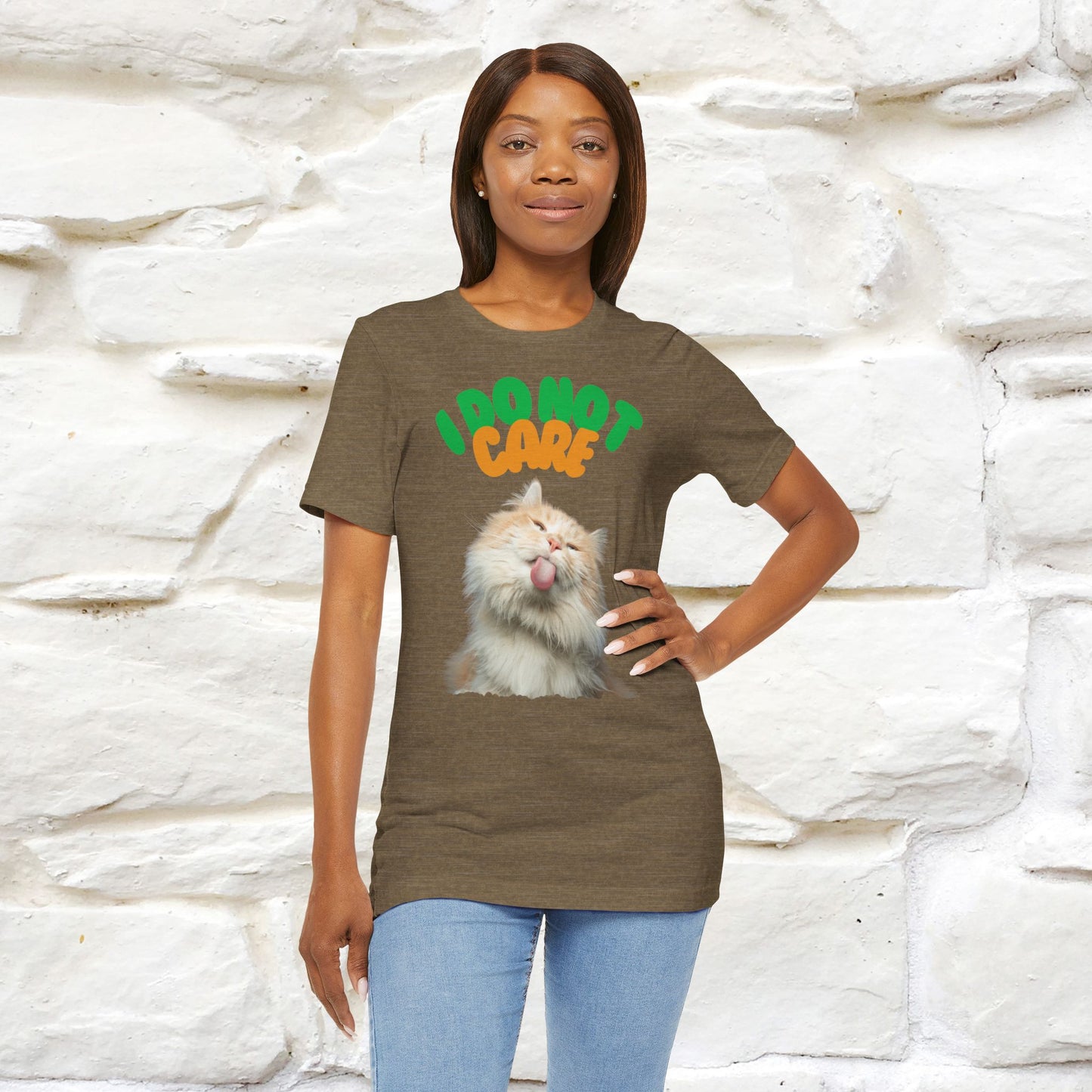 ''I Do Not Care''  Cat T-shirt for Men and Women  100% Cotton*