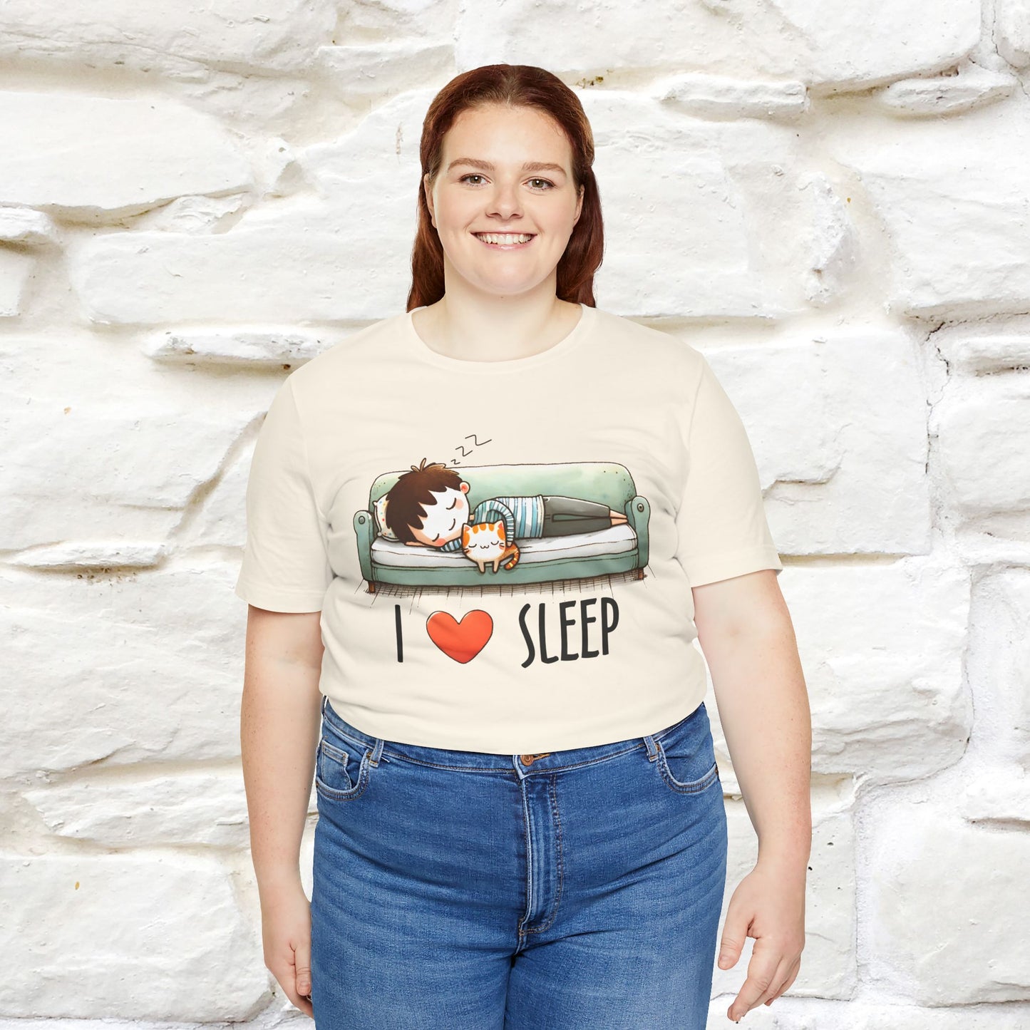 ''I Love Sleep''  Cat T-shirt for Men and Women  100% Cotton*