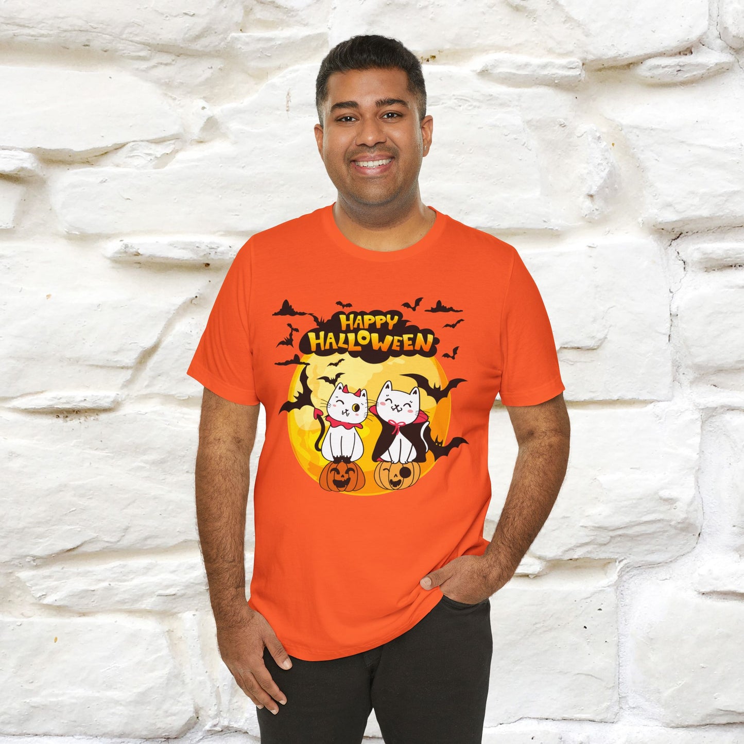 "Happy Halloween Cat Couple " Cat  T-shirt |Nunu&Miao Studio