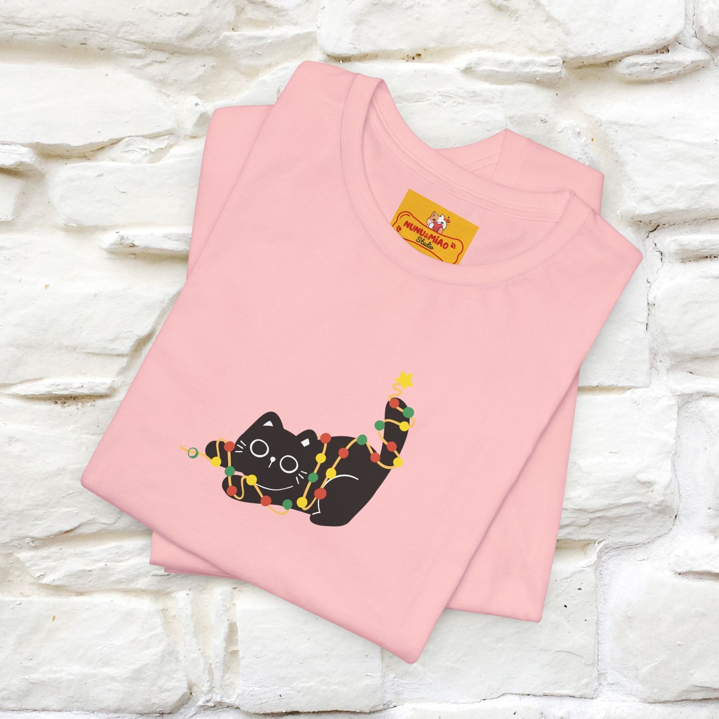 ''Be The Light" Cat T-Shirt| Front & Back Design | Nunu&Miao Studio