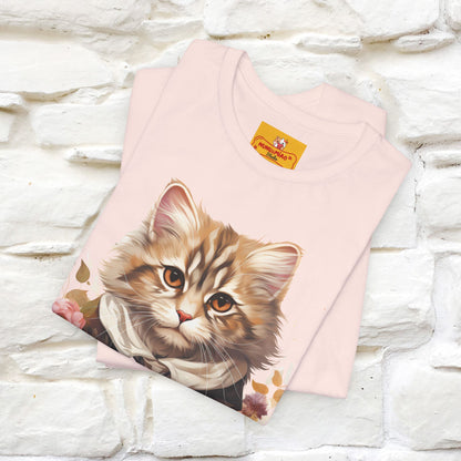 "Mr. Meow" Elegante T-shirt con gatto per uomo e donna | 100% cotone*