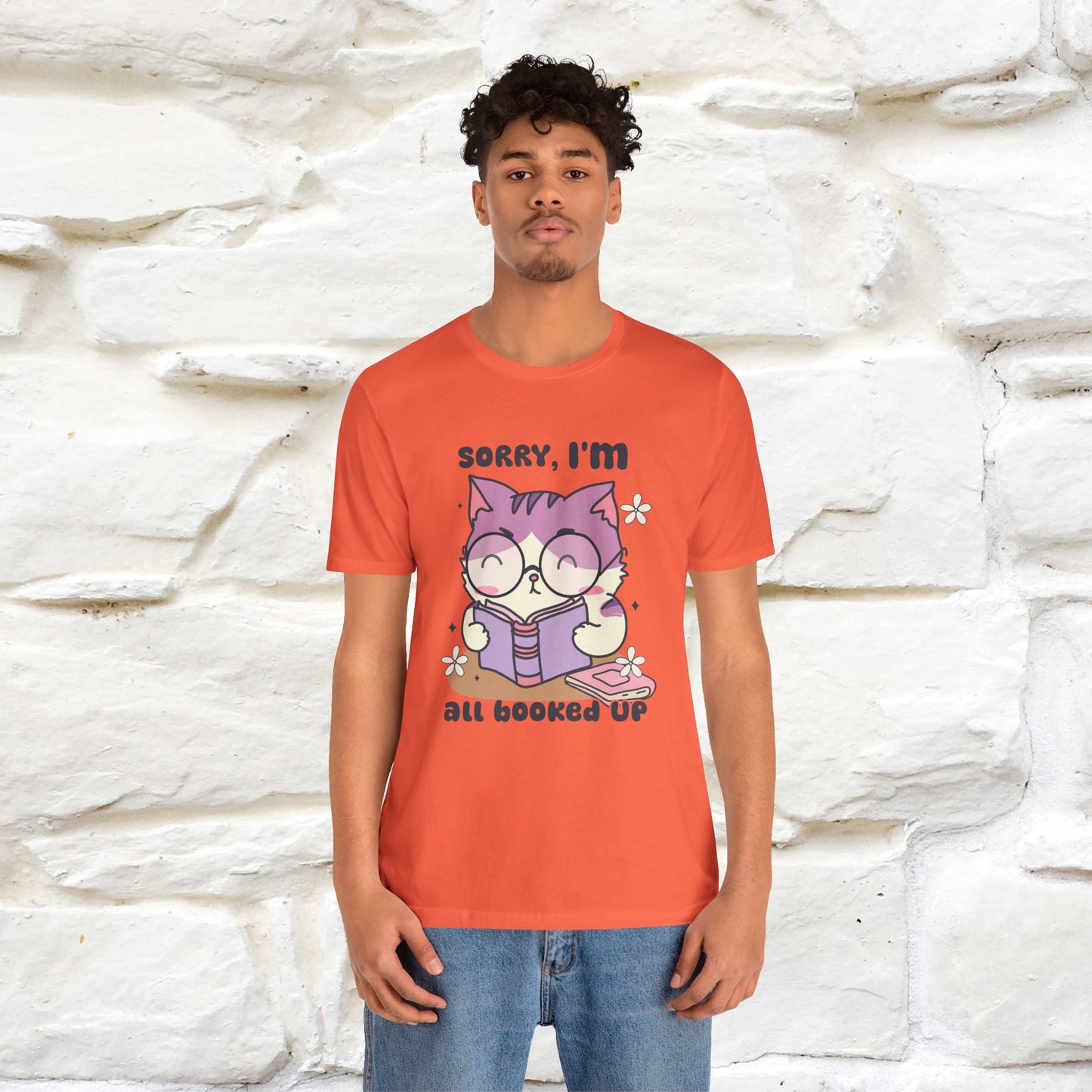 ''Sorry I am All Booked Up| Cute Cat T-Shirt |Nunu&Miao Studio - Nunu&Miao Studio