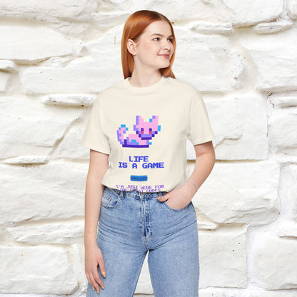 "Life Is A Game, I Am Just Here Fo The Cheat Code"  Cat T-Shirt | Nunu&Miao Studio - Nunu&Miao Studio
