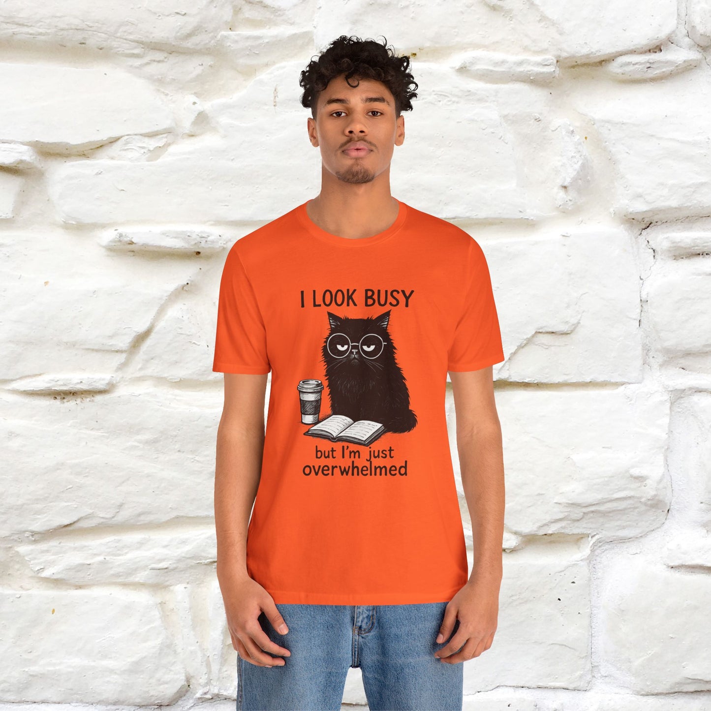 "I Look Busy But I'm Just Overwhelmed" |Cat T-Shirt | Nunu&Miao Studio