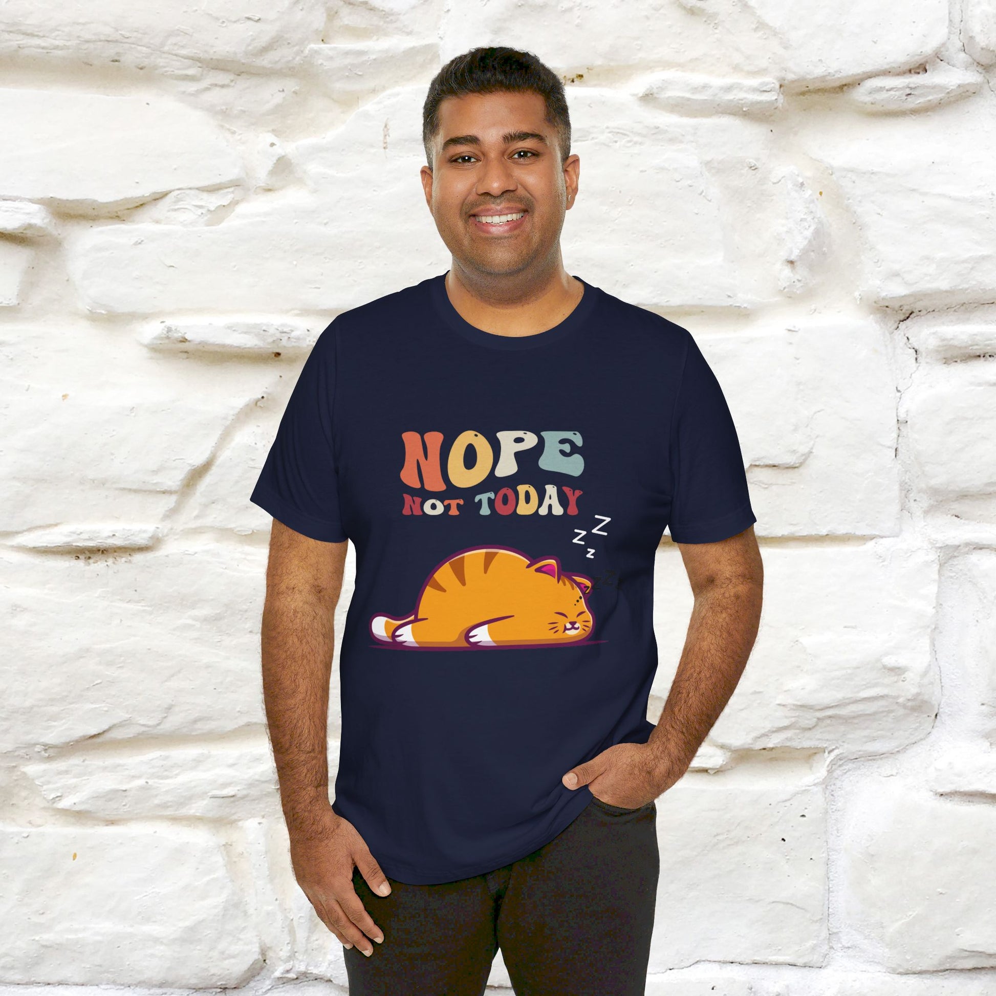 ''Nope Not Today'' T-shirt for Man 100% Cotton* - Nunu&Miao Studio