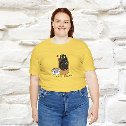 "Antidepressants" Cat T-Shirt | Front & Back Design | Nunu&Miao Studio