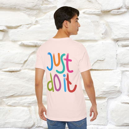 "Yes, Just Do It" Cat T-Shirt| Front & Back Design | Nunu&Miao Studio