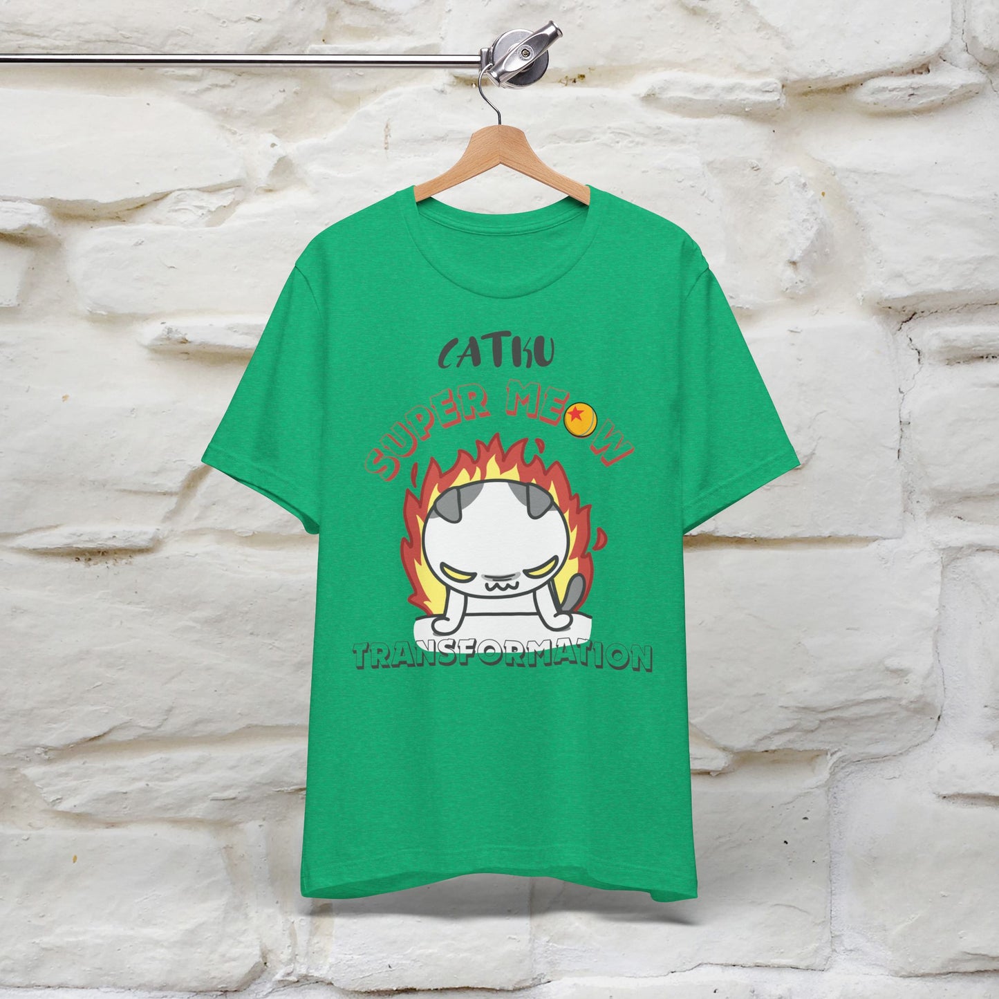 Catku Super Meow Transformation T-Shirt for Men & Women | 100% Cotton* Anime-Inspired Cat Tee