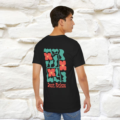 "Just Relax'' Cat T-Shirt Front and Back Design | Nunu&Miao Studio
