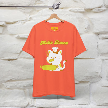 “Molto Buono Cat T-Shirt | Italian-Inspired Cat Shirt for Men & Women | 100% Cotton”