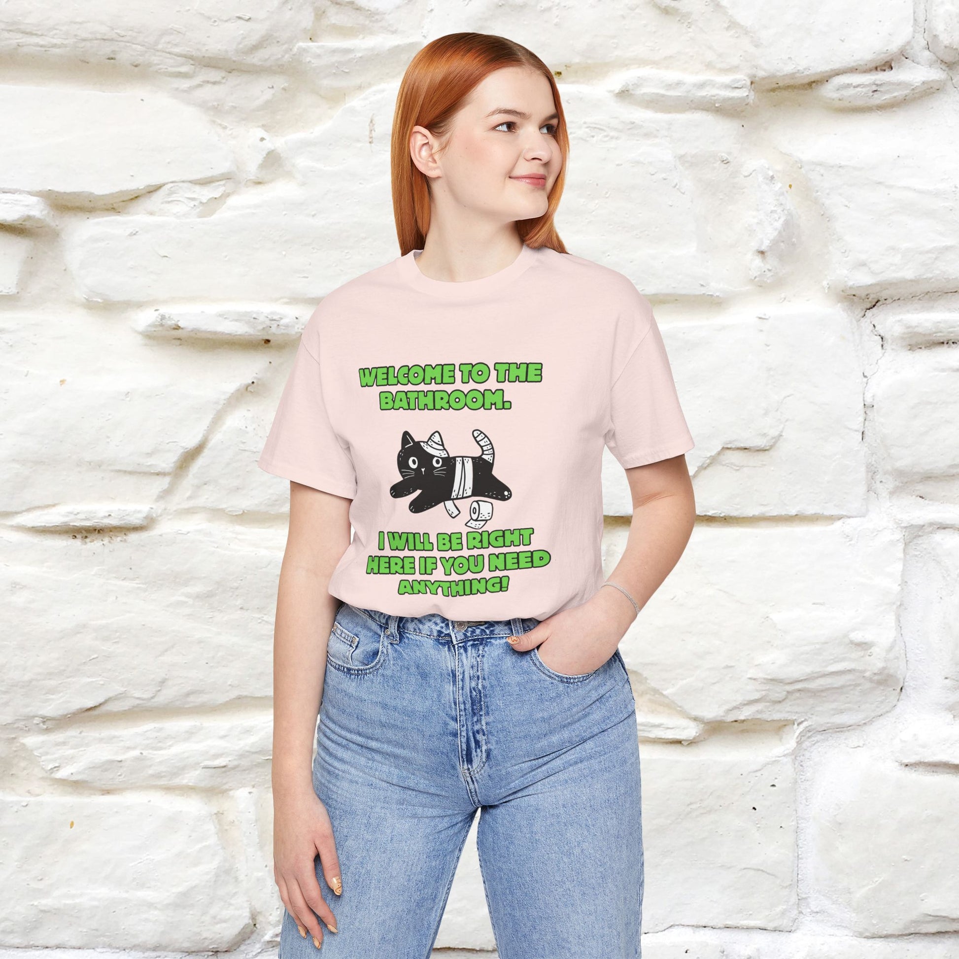"Welcome To The Bathroom..."Funny  Cat T-shirt |Nunu&Miao Studio - Nunu&Miao Studio