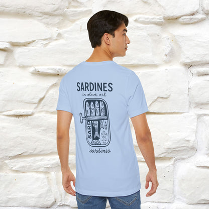 "Sardines In Olive Oil" Cute T-shirt | Front & Back Design|Nunu&Miao Studio