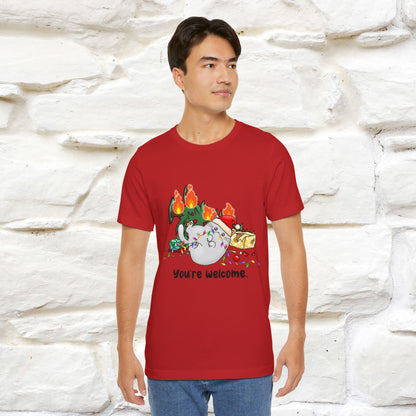 You're Welcome | Sarcastic Cat Christmas Shirt for Men & Women | 100% Cotton*